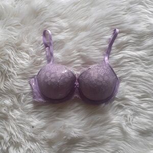 Victoria's Secret Pale Lilac Dream Angels Lined Demi Bra 32D